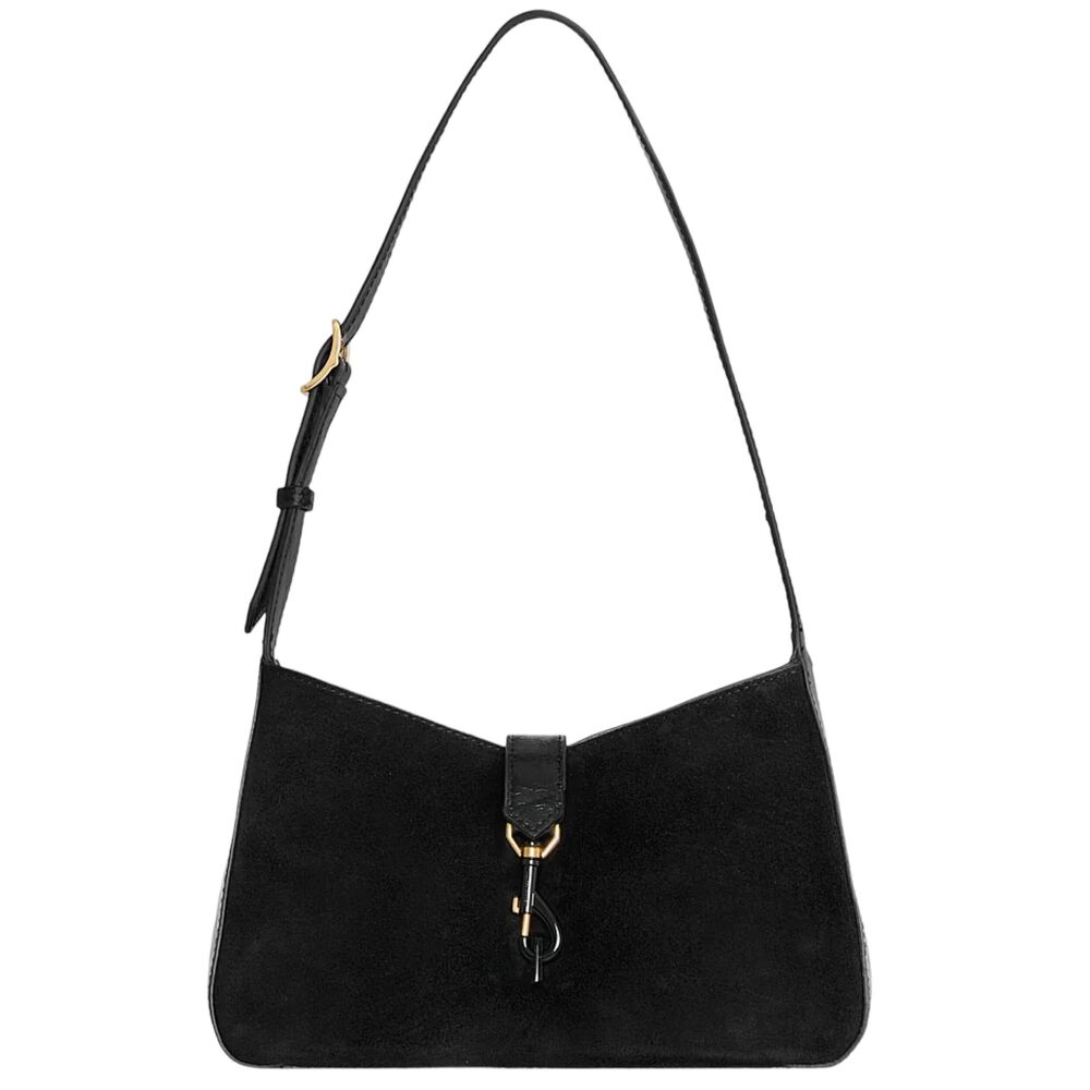 7224 Megan Small Shoulder Bag Leather Handbag with Antique Brass Dog Clip